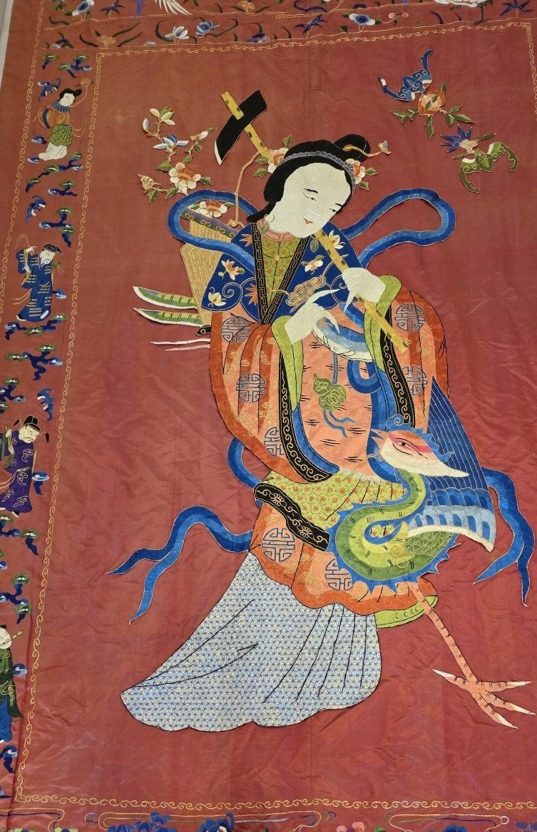 Tapis: Wunderschöner, grossformatiger chinesischer Wandteppich aus – D'occasion à Flums par Flumsantik 1