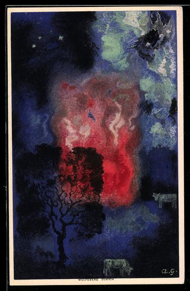 Ansichtskarten: sign. A. Giacometti: Schweizer Bundesfei – Gebraucht aus Berlin von bartko-reher