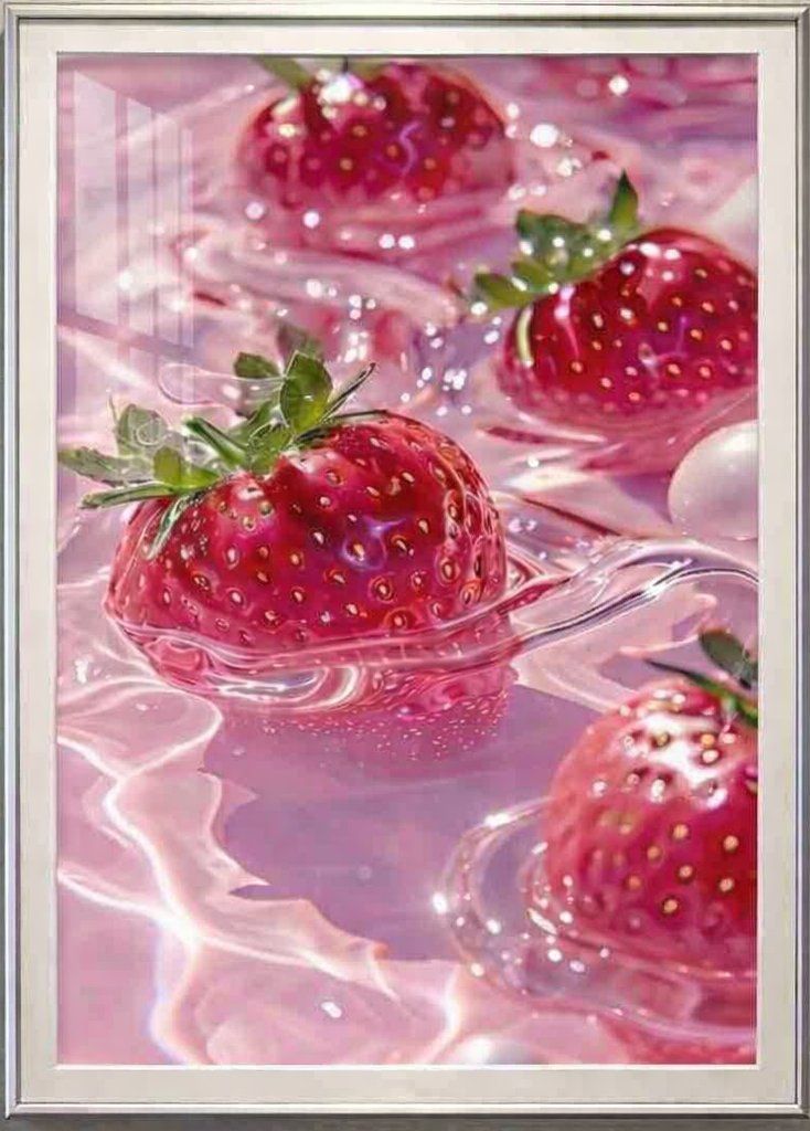 Poster & Bilder: Poster affiche Impression Fraise Vintage rétro déco – Neu und originalverpackt aus Meyrin von Nostalgica