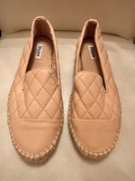 Dune London Espadrille Sliders - Quilted Nude - Size 37