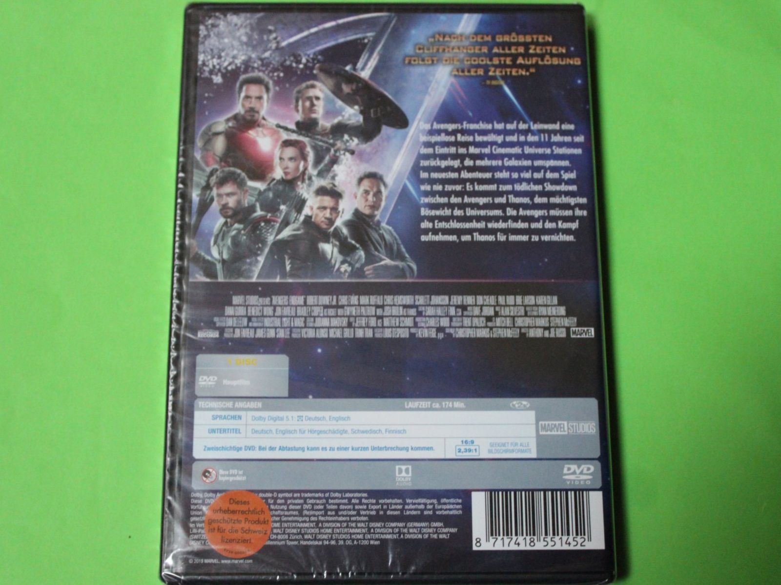 Tutti i DVDs: Avengers - Endgame (Marvel) DVD 2019 originalverpackt – Nuovo e nell'imballaggio originale da Tübach venduto da JamesStone 2