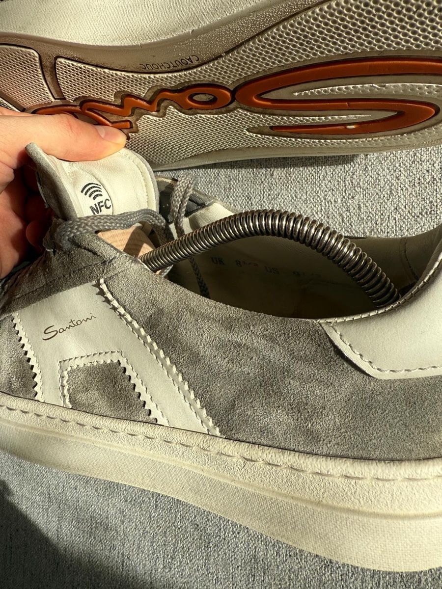 Santoni Herrenschuhe: Santoni Double buckle suede grey sneaker with box and papers – Gebraucht aus Mont-sur-Lausanne von jolieresale 5