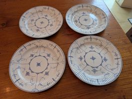4 Teller Villeroy & Boch Dresden Strohblume"  antik