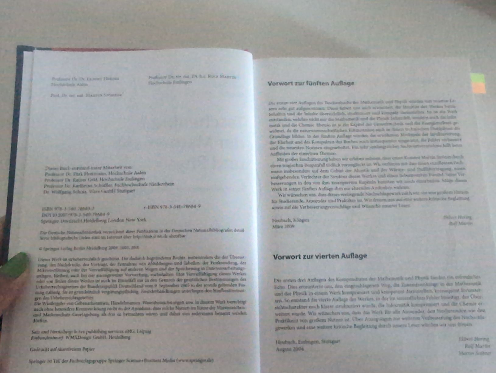 Libri: Taschenbuch Mathematik Physik 5. Auflage Spring – Usato da Besenbüren venduto da ram_z8pp 2