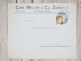 CL13 Enveloppe + Timbre Suisse 1913