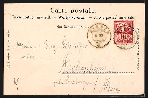 Ansichtskarten: Wiesen, Hotel Bellevue, Bergpanorama, Bl – Gebraucht aus Berlin von bartko-reher 1