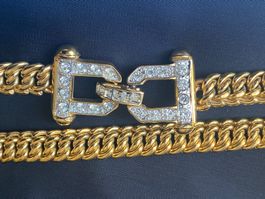 Halskette, Modeschmuck mit Glitzersteinen, klassisch & edel