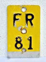 FR 81 VELONUMMER - FAHRRADSCHILD