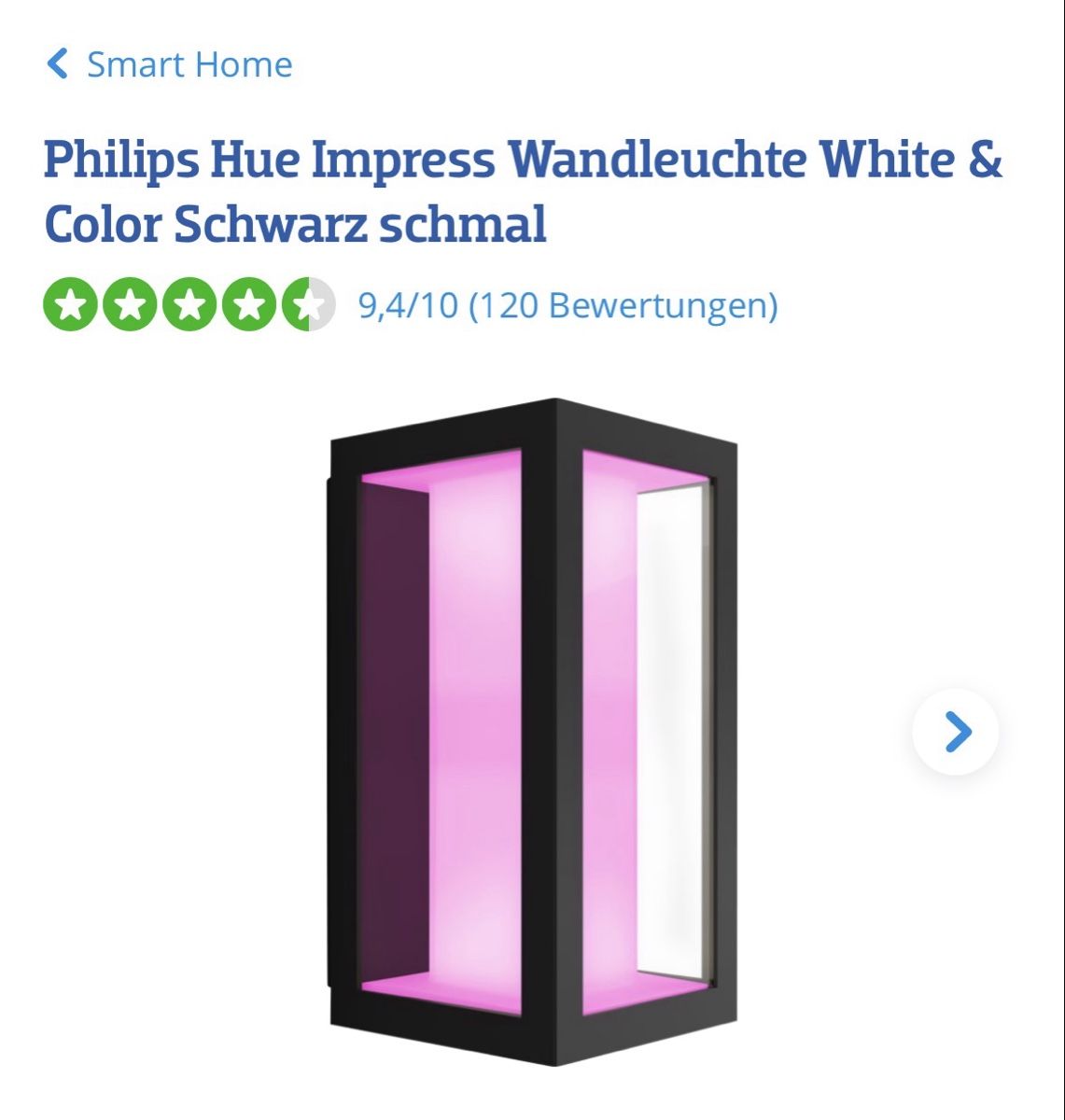 Philips Lampade: Philips Hue LED Aussenwandleuchte Schwarz – Usato da Rüdtligen venduto da Blibxsung