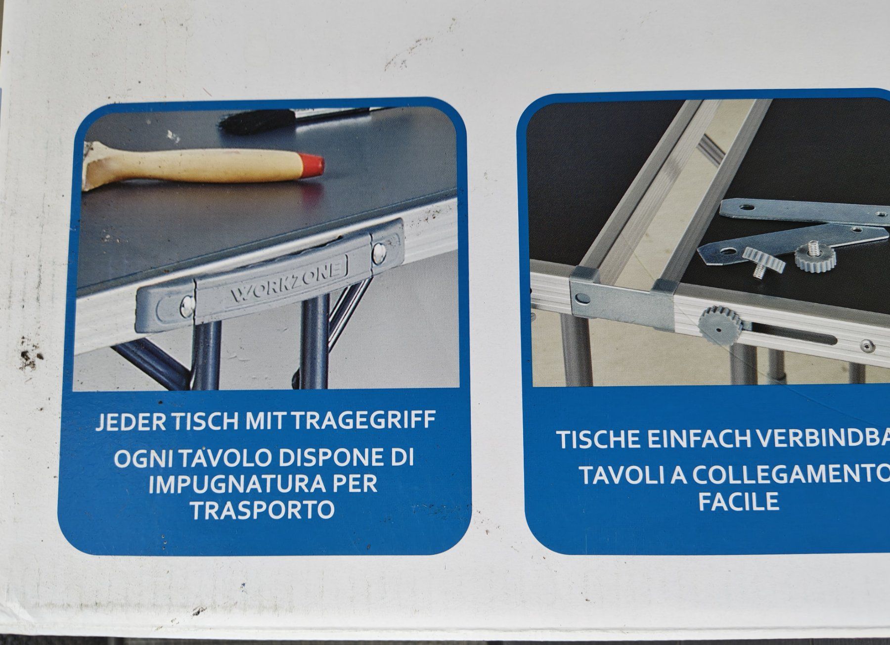 Set di tavolo e panche: Multifunktionstisch 3tlg.Flohmarkttisch Campingtisch – Nuovo e nell'imballaggio originale da Uerkheim venduto da Justi.y 5