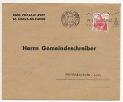 1939 Vordruck Umschlag an Gemeinde Werthenstein Wolhusen