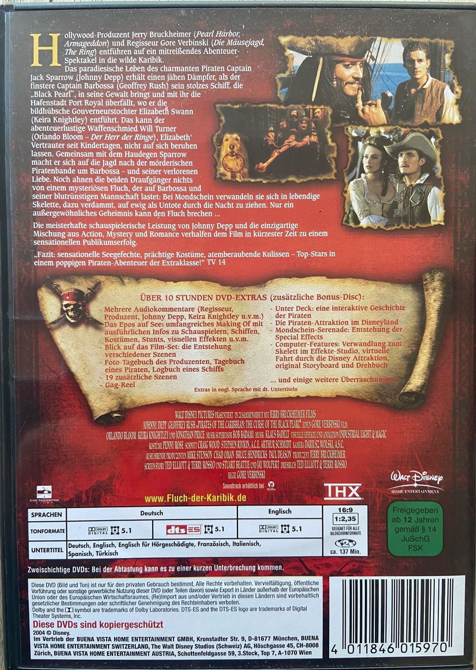 Tutti i DVDs: Fluch der Karibik – Usato da Widnau venduto da ama_7xzk 1