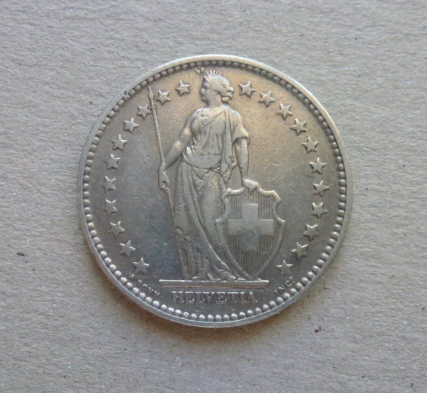 Tutti le monete: Schweiz ++ 2.- Franken 1879, gute Erhaltung – Usato da Walkringen venduto da Casablanca777 1