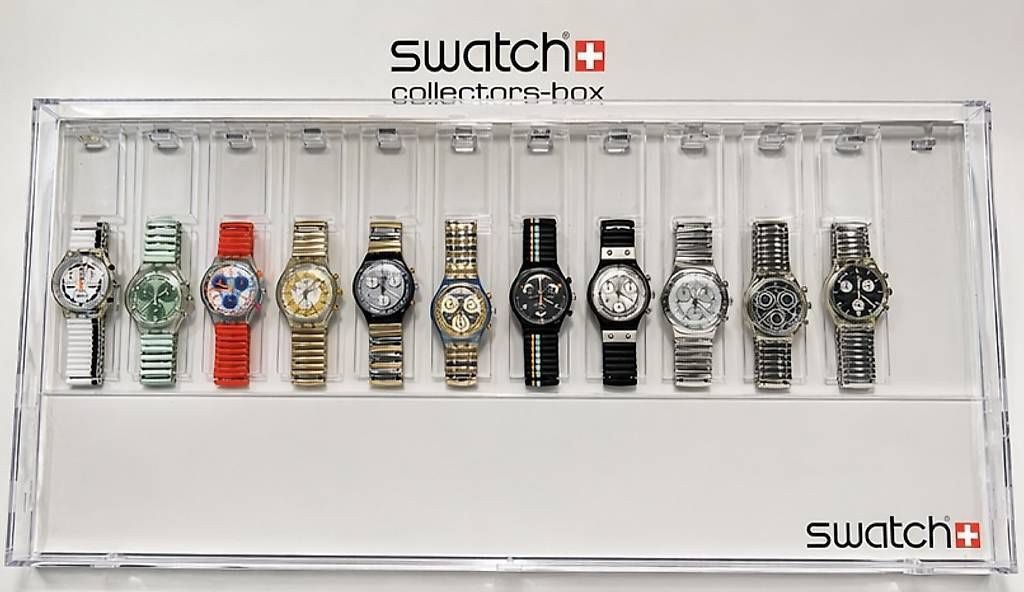Orologi: Swatch Sammler Set Chrono Mix + Box – Usato da Uster venduto da barkingarky01