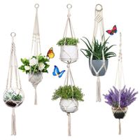 5pcs Makramee Blumenampel Baumwollseil