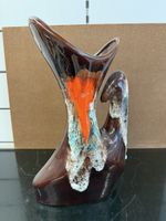 Vase vintage années 70's - Émaillage marron