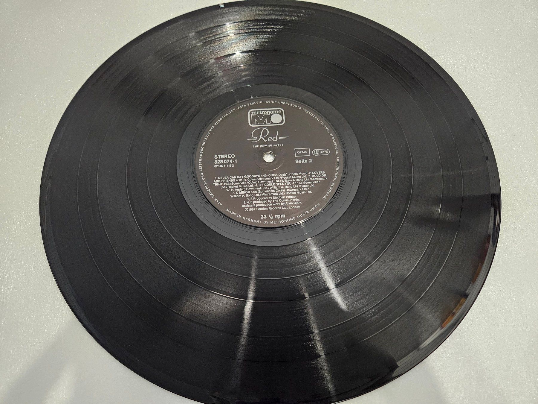 Schallplatten: The Communards – Red (LP, Synth-pop, Disco) – Gebraucht aus Uster von Vinyl-Leidenschaft 5