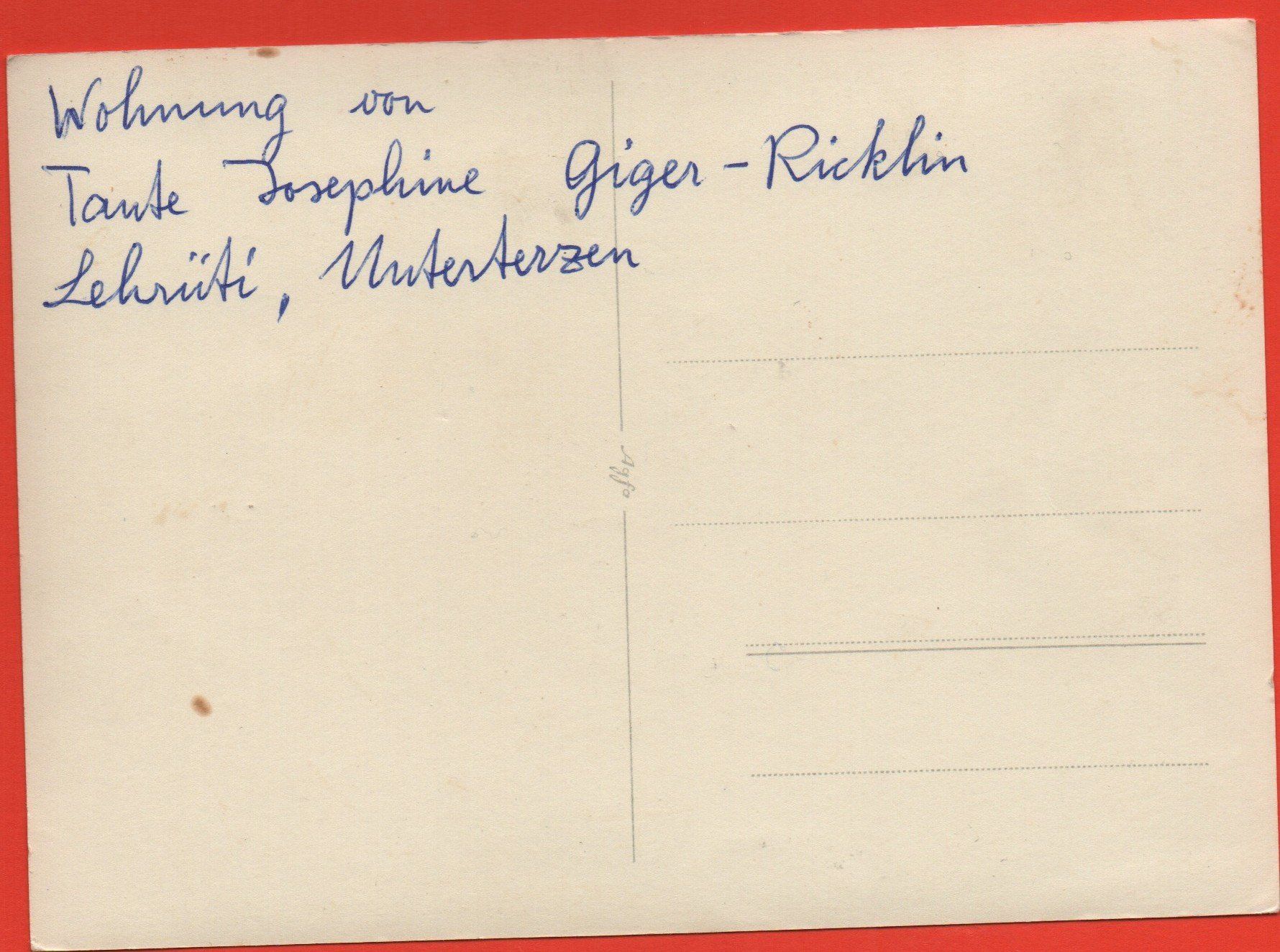 Cartoline postali: UNTERTERZEN Lehrüti – Usato da Jona venduto da philajona 1