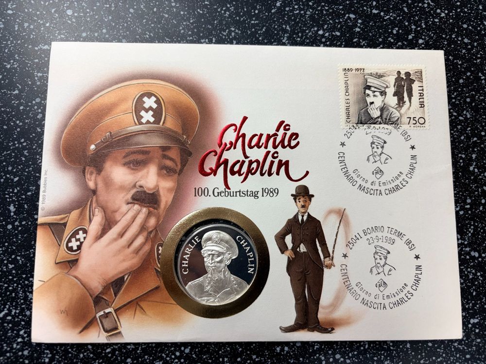 Charlie Chaplin 100 Jahre Geburtstag - Silber 999.9/1000 (Gebraucht) in ...