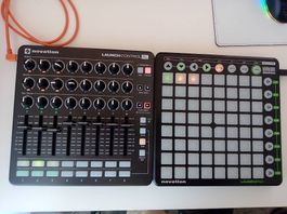 Novation Controllern alle drei zusammen.