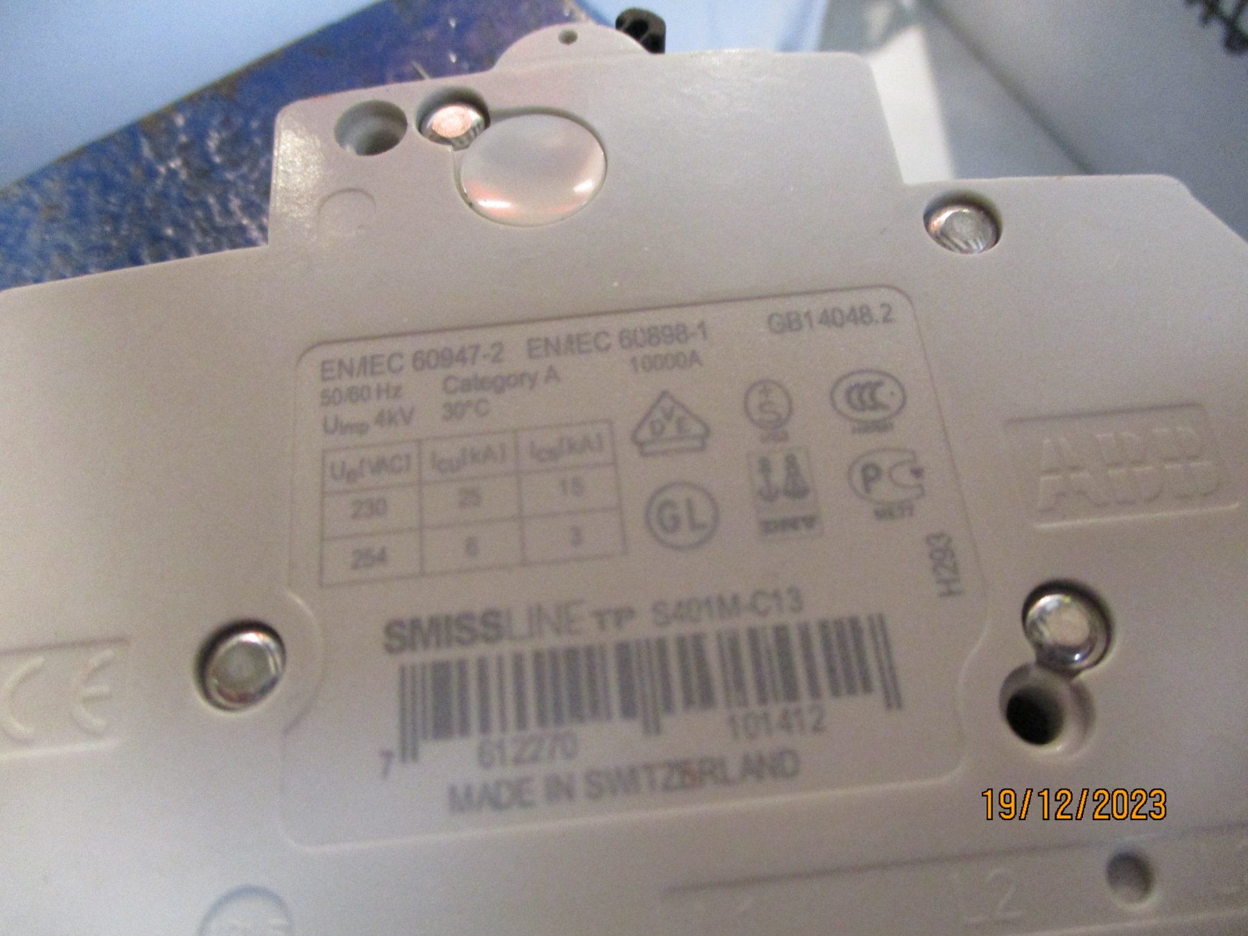 ABB Interruttori: S401M-C13 abb – Usato da Langnau i. E. venduto da Superseven69 5