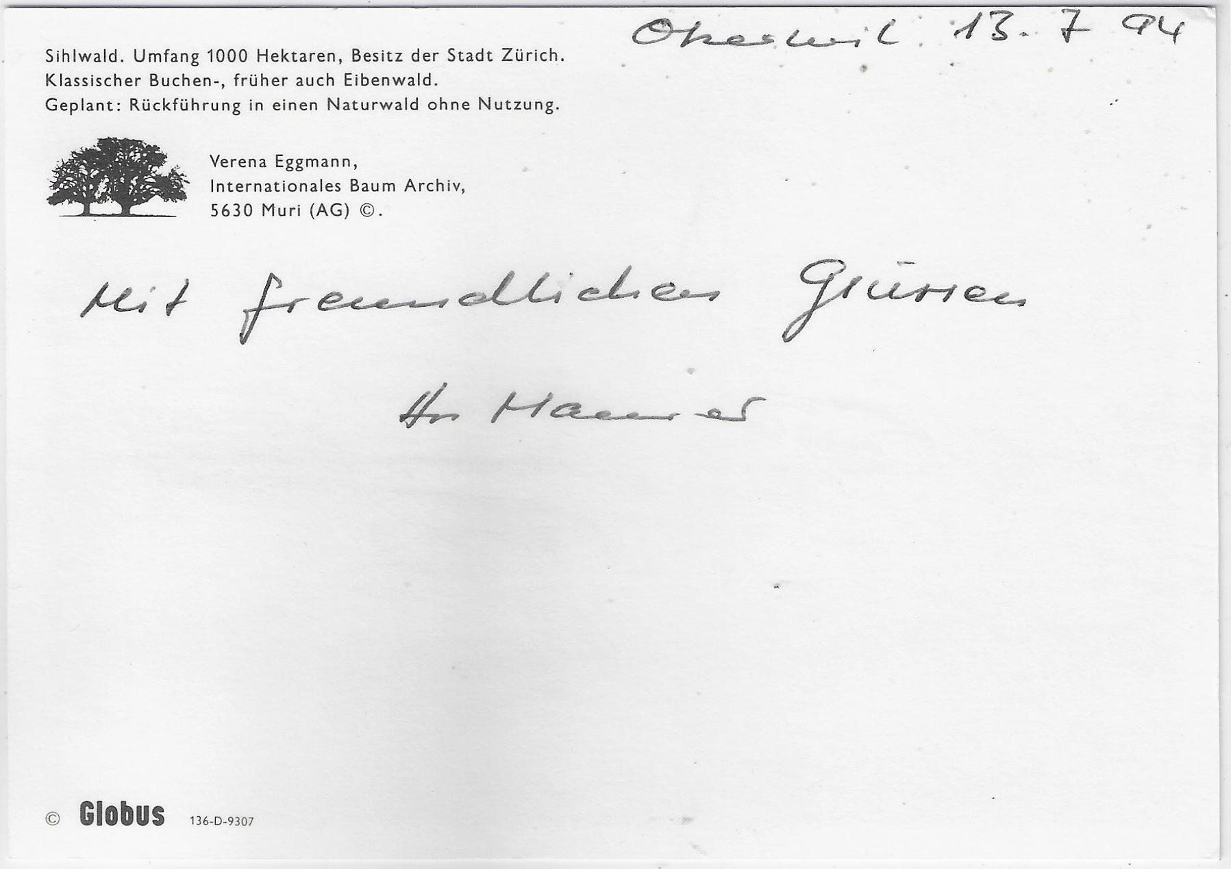 Cartoline postali: Sihlwald im Winter – Usato da Ettingen venduto da Kartenplanet 1