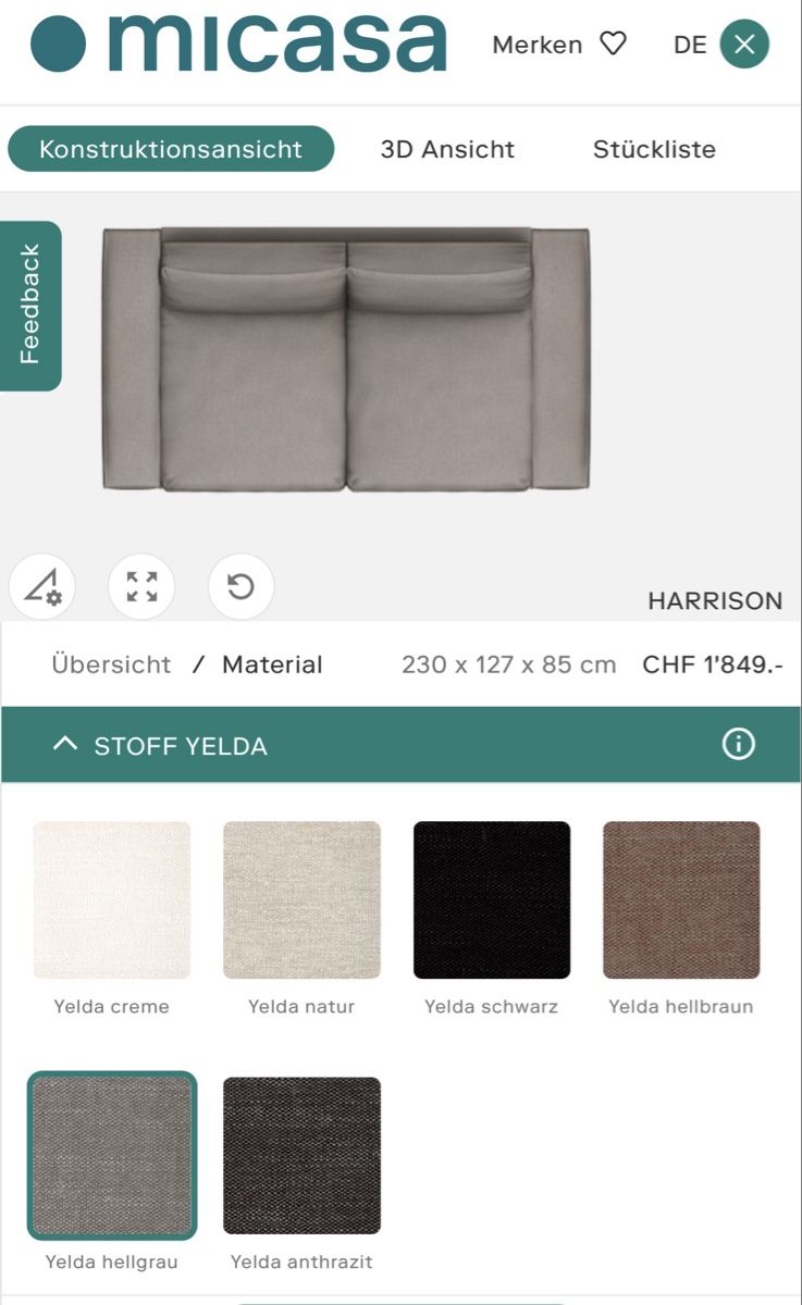 Micasa Divani: Gemütliches Micasa Sofa "Harrison" – Usato da Widen venduto da Chi_4 7