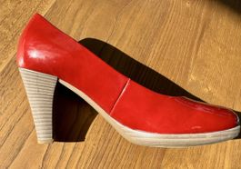 Gabor Pumps, Gr. 37.5 - 38, rot, Lackleder