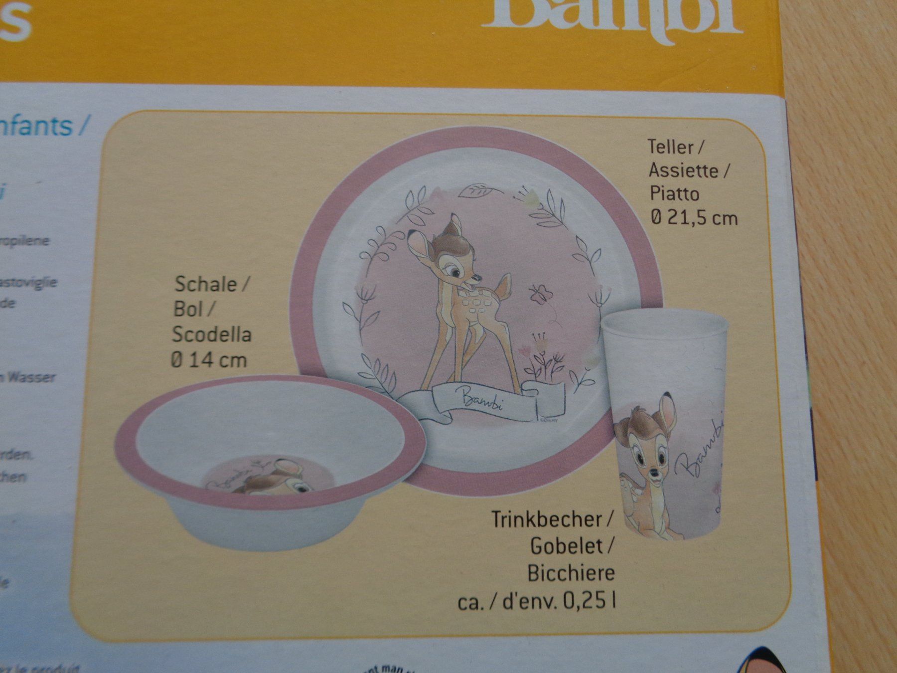 Disney Piatti: Kinderteller Bambi, Set Ovp – Nuovo e nell'imballaggio originale da Dietikon venduto da chroetli77 1