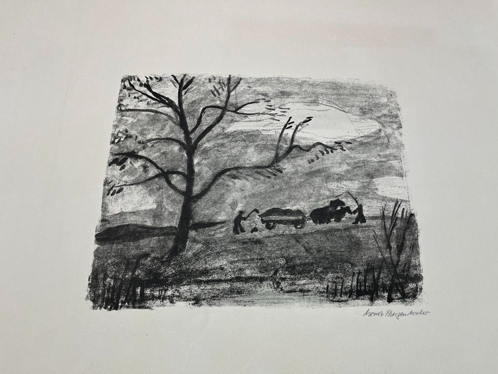 Grafica & Litografie: ERNST MORGENTHALER LITHOGRAPHIE BLATTGRÖSSE 56X45CM – Usato da Gersau venduto da grafik-kunst 1