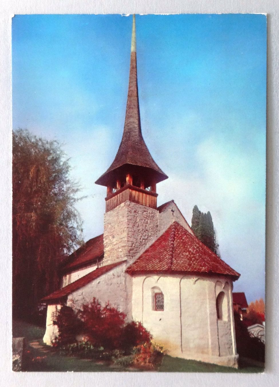 Ansichtskarten: Kirche Einigen am Thunersee – Gebraucht aus Fétigny von Billy2miny