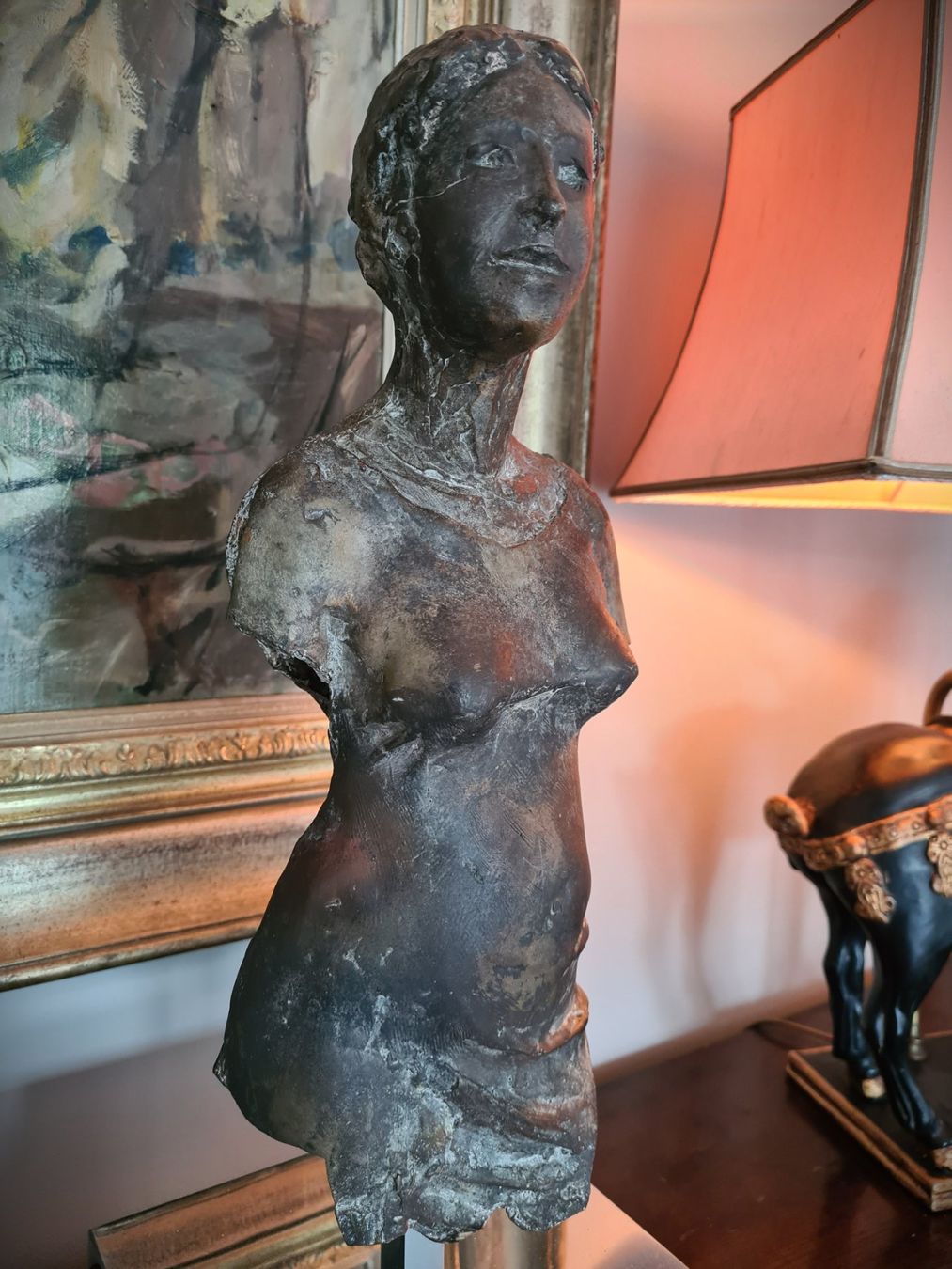 Skulpturen & Statuen: Grosse weibliche Bronze Skulptur /Halbfigur-Torso – Gebraucht aus Rotkreuz von Dobermann5 5