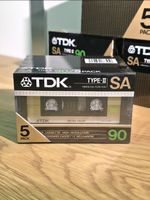 TDK SA 90 - 5-PACK - TYPE II - 1986 - HIGH POSITION - NOS