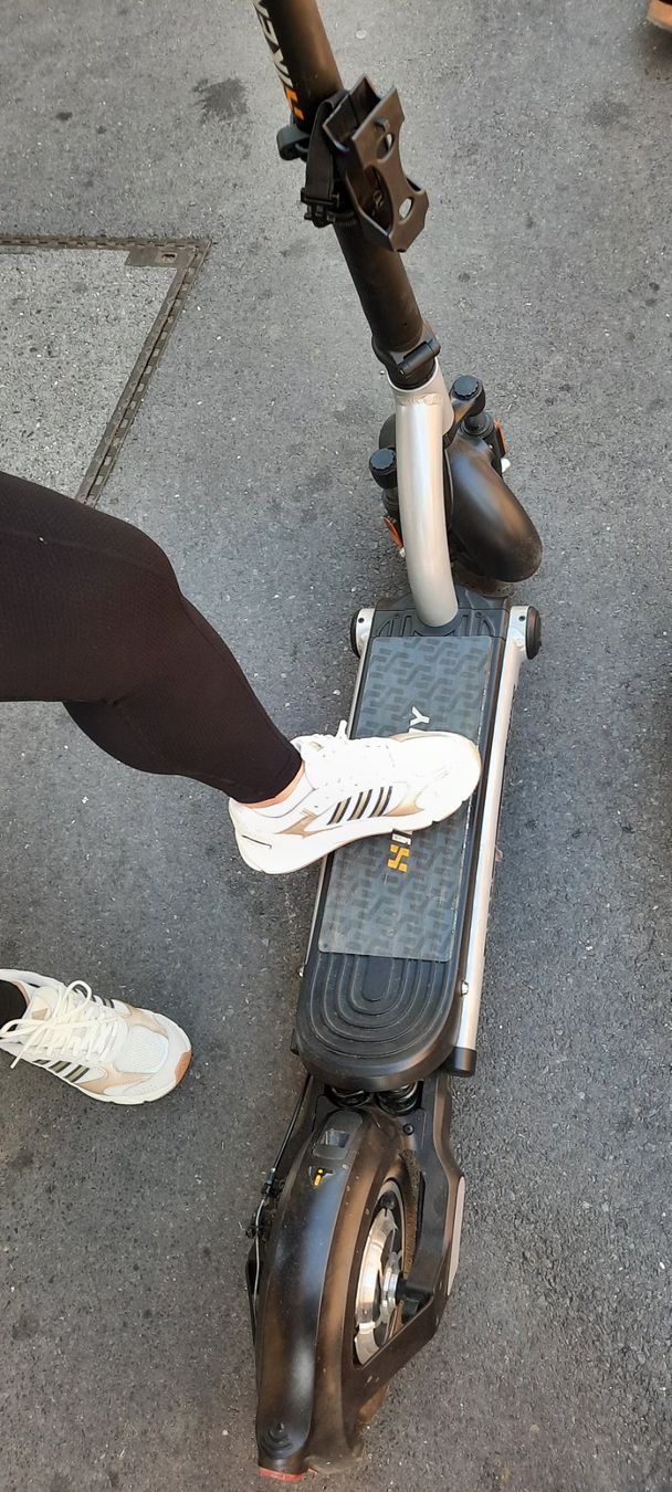 Kickboard: Trottinette électrique Hikerboy chromé – Usato da Lausanne venduto da DubiLetto