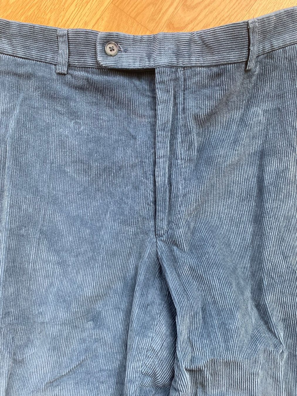 Pantaloni: schöne Manchester/Cord Hose Blau – Usato da Zürich venduto da Lauraflor