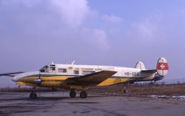 Dia Flugzeug ATA Air Tourisme Alpin Beech 18 (C-45) HB-GEG