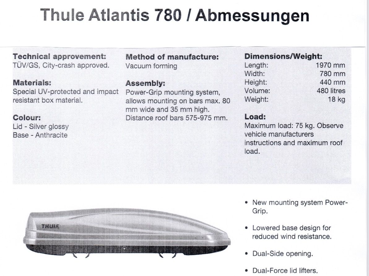 Thule Box da tetto: Dachbox Thule 480L  MIETEN – Usato da Rümlang venduto da iSmartcamp 2