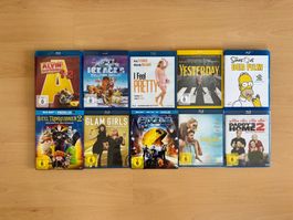 FSK0 und 6 Blu-rays: Ice Age, begabt, Simpsons, Alvin...
