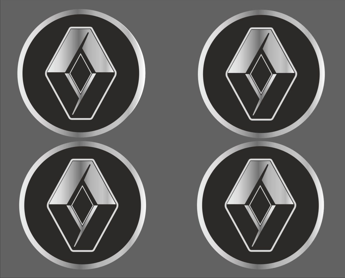 Aufkleber: Renault Nabendeckel 3D Aufkleber 48mm 4er Set – Neu und originalverpackt aus Goldach von SSRConzept