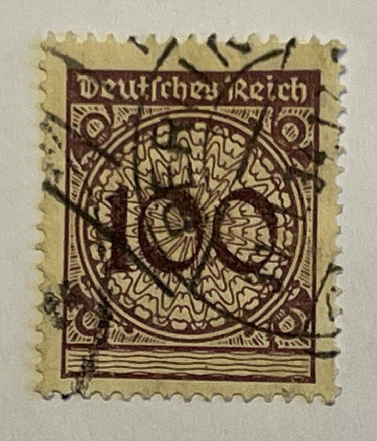 Tutti i francobolli: Deutsches Reich 100 Mark Briefmarke – Usato da Oftringen venduto da Vucki