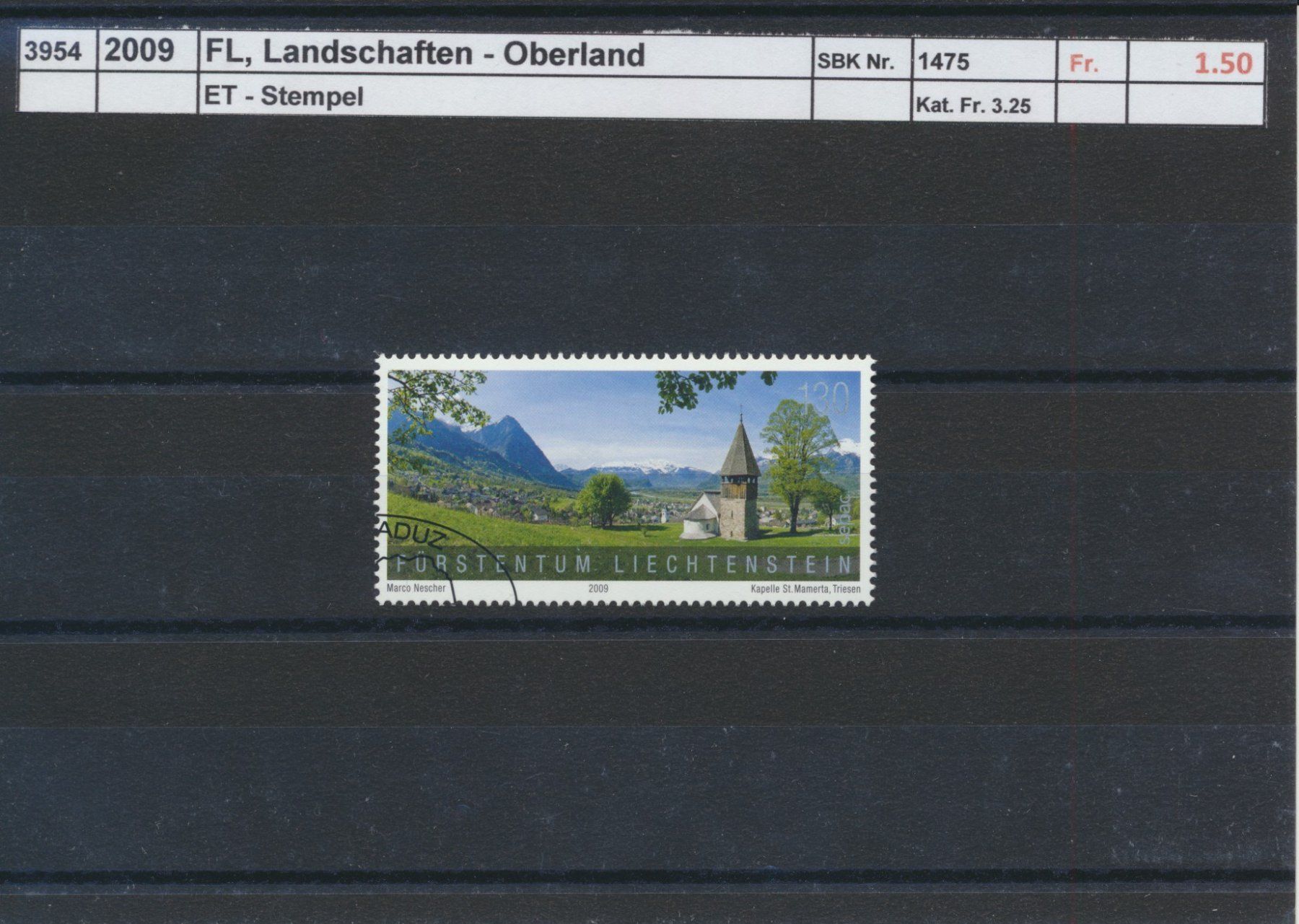Tous les timbres: 2009 FL, "Landschaften - Oberland", ET - Stempel – D'occasion à Winterthur par Zupogeru