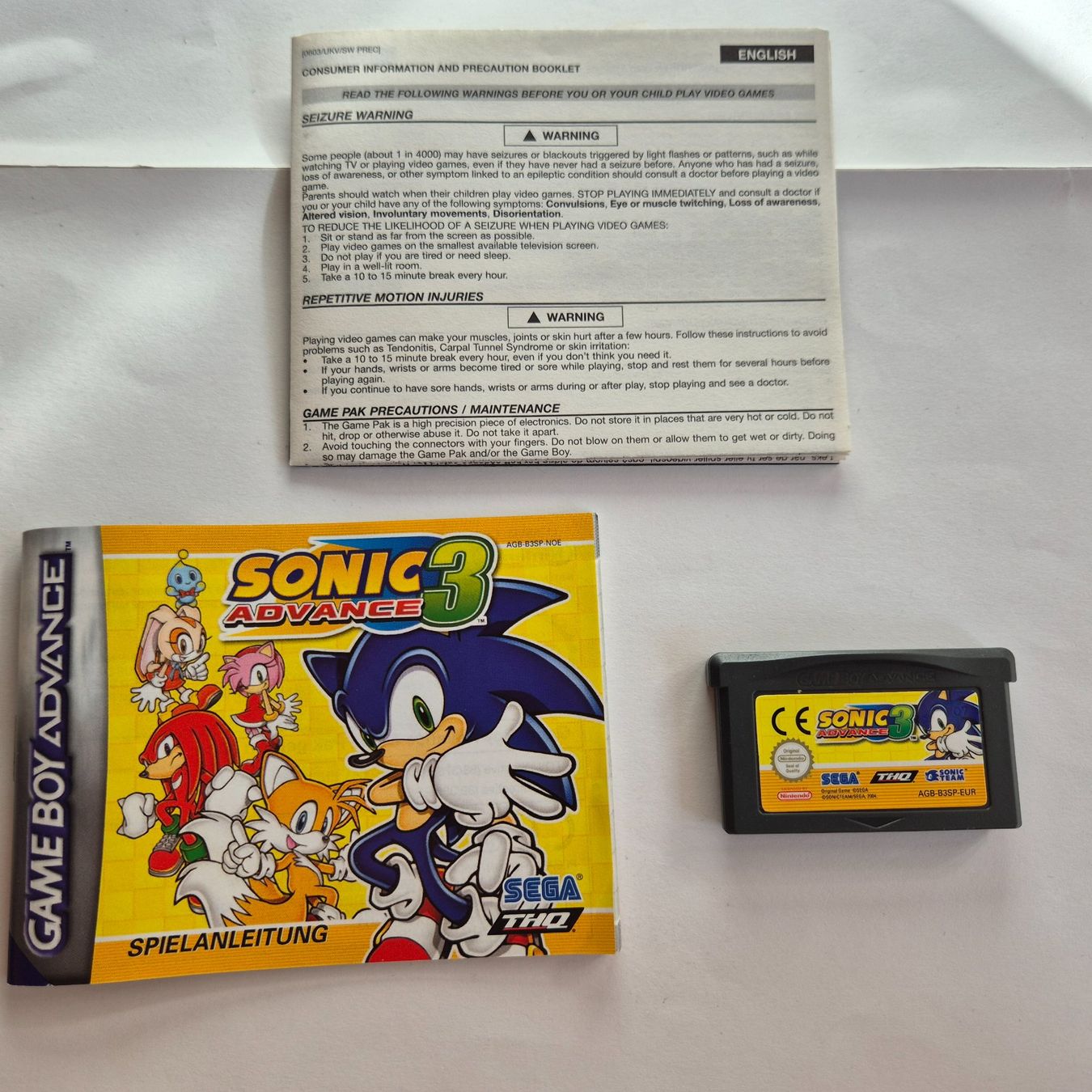 Nintendo Giochi: Sonic Advance 3 - GBA - OVP – Usato da Zürich venduto da Mephisto87 6