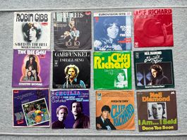 Vinyl Singles, ca. 1970er Jahre, 12 Stück