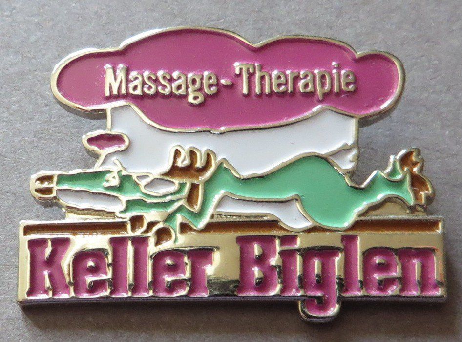 Placchette & Badge: PIN, KELLER BIGLEN MASSAGE-THERAPIE – Usato da Neuhausen venduto da luckimucki