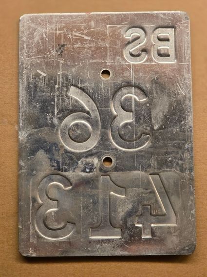 Sachs Insegne: Velonummer BS 95 gelb Mofanummer Plaque Mofa – Usato da Schenkon venduto da Uhu007 1