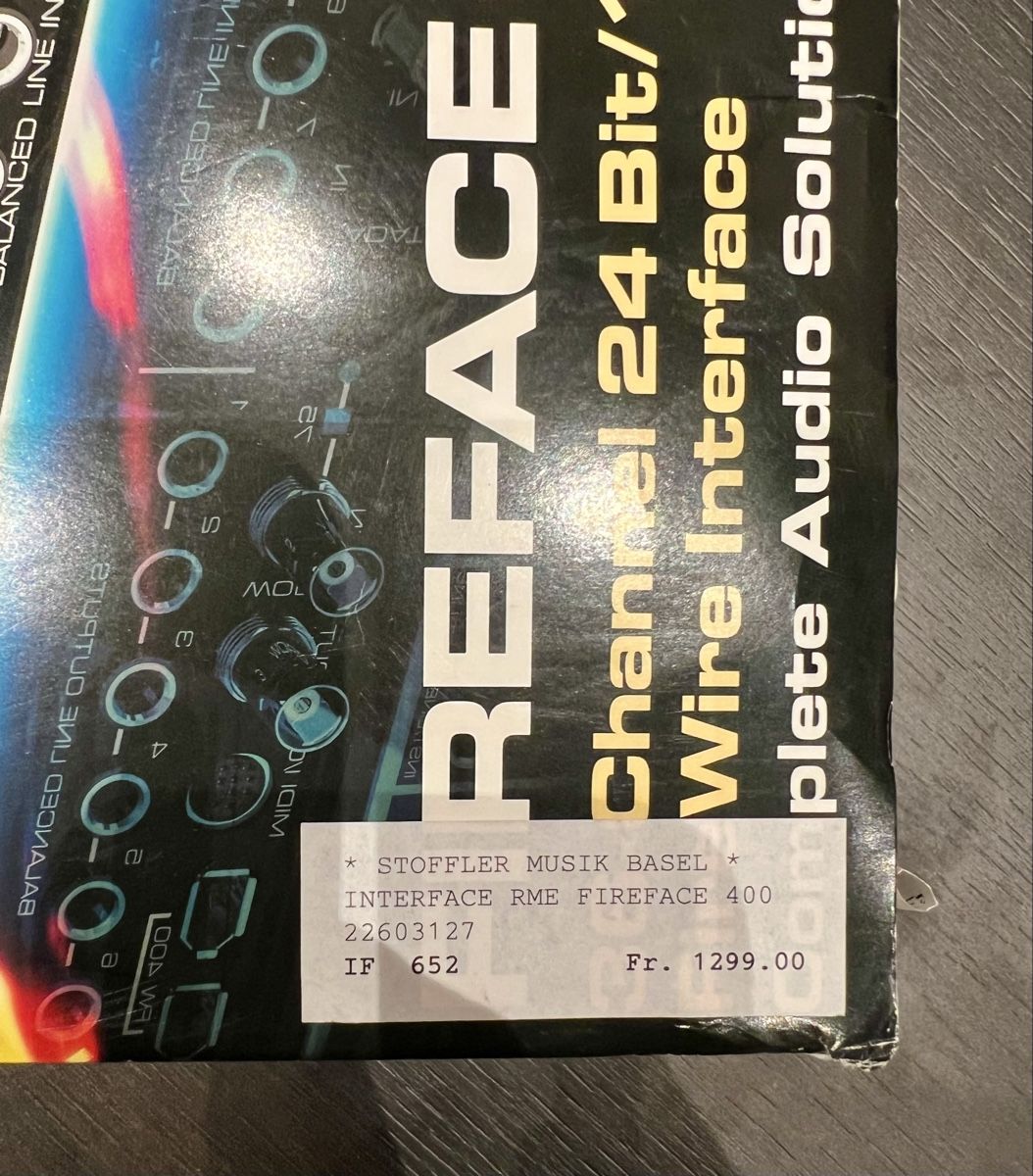 RME Equipement studio: RME Fireface 400 Audio Interface - Pristine Condition! – D'occasion à Basel par mausigarland 1