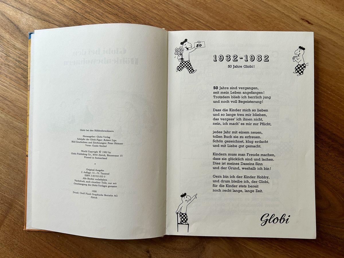 Bücher: Globi-Buch: Globi bei den Höhlenbrwohnern – Gebraucht aus Zürich von Mary8044 1