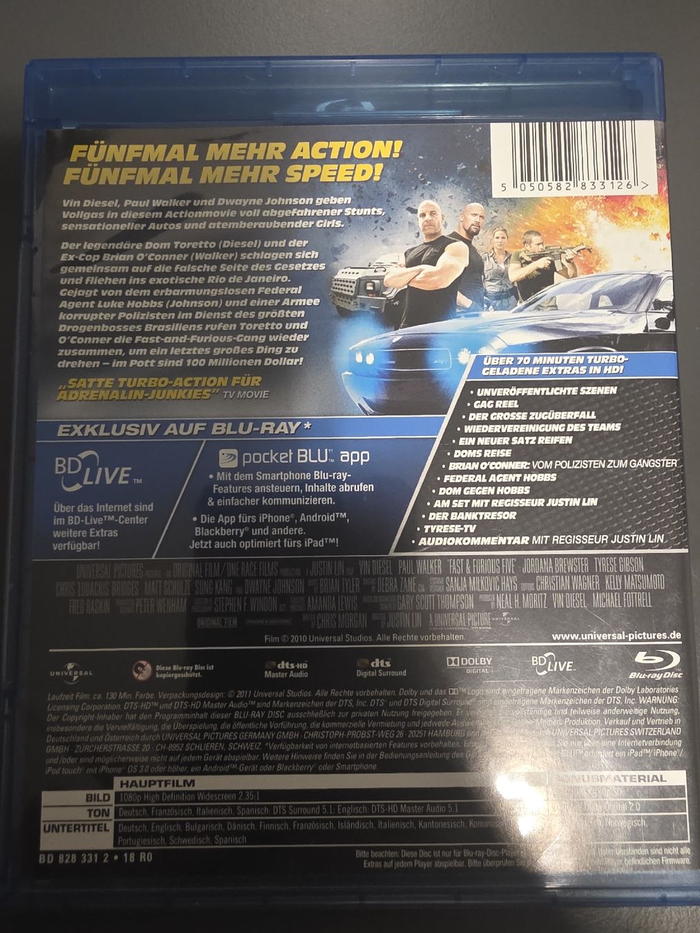 Tous les DVDs: Fast & Furious 5 Blu-ray  – D'occasion à Zürich par P-editon 1