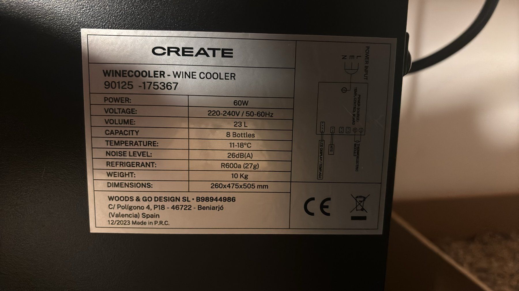 Frigoriferi: Wine Cooler – Usato da Geneve venduto da rpo_8yy6 3