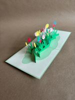 Carte 3D pop-up. Fleurs